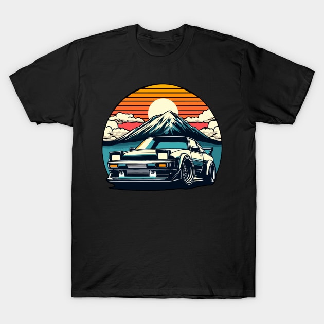 JDM car Japanese Retro Car Racing Drifting Legend Tuning T-Shirt by KromADesign